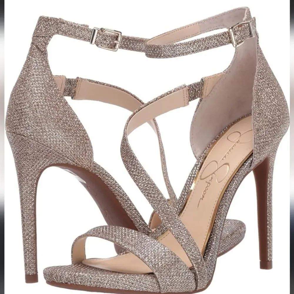 BRAND NEW JESSICA SIMPSON RAYLI2-B HIGH HEEL STILETTOS GLITTER SANDAL G1